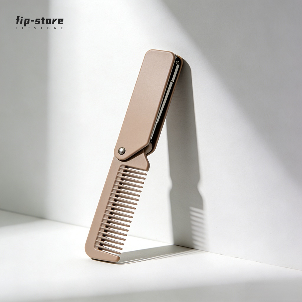 Klappbarer Reisekamm in geschlossenem Zustand