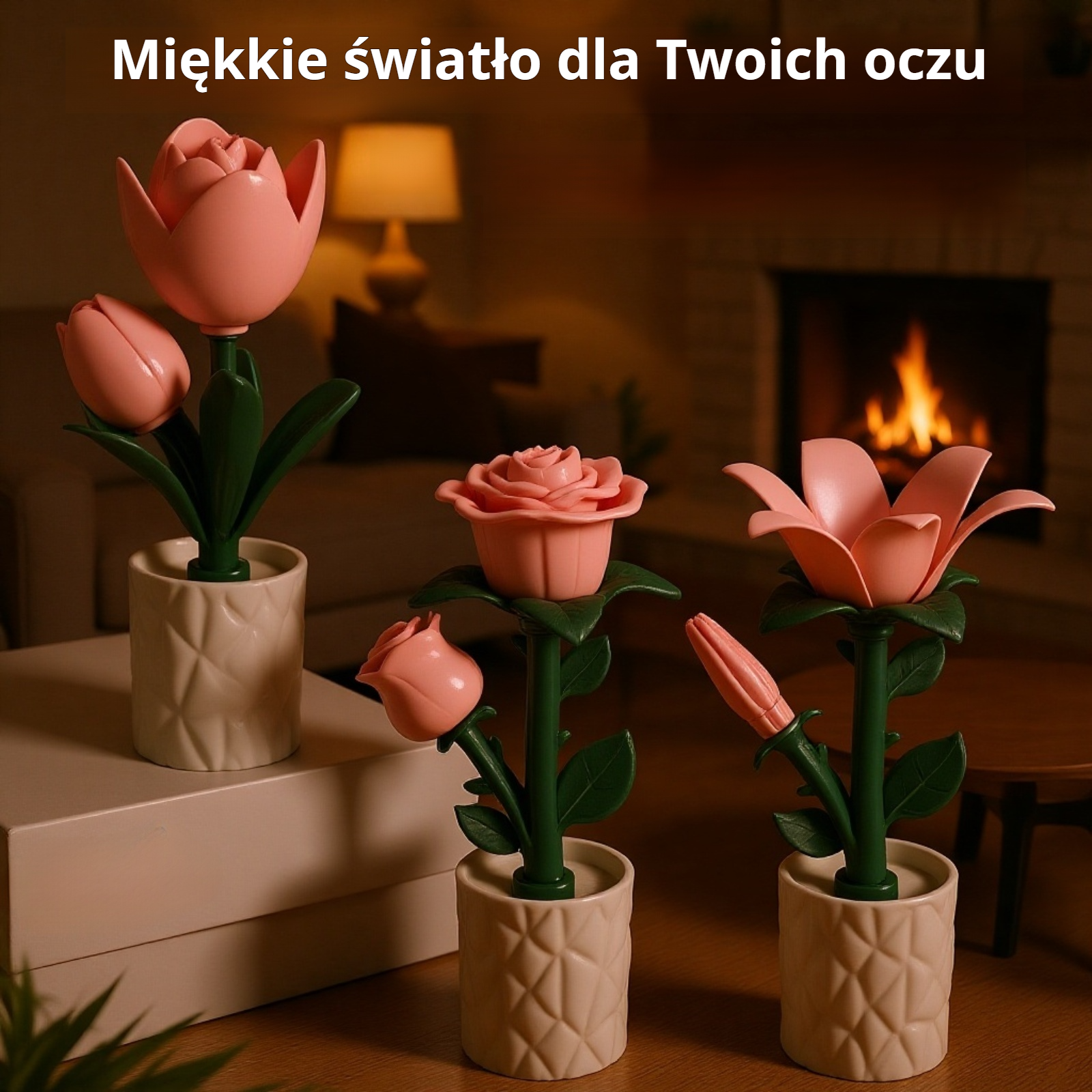 Lampka nocna z klocków – elegancka dekoracja na biurko