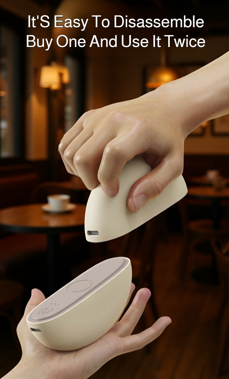 Hand Warmer showing detachable magnetic design