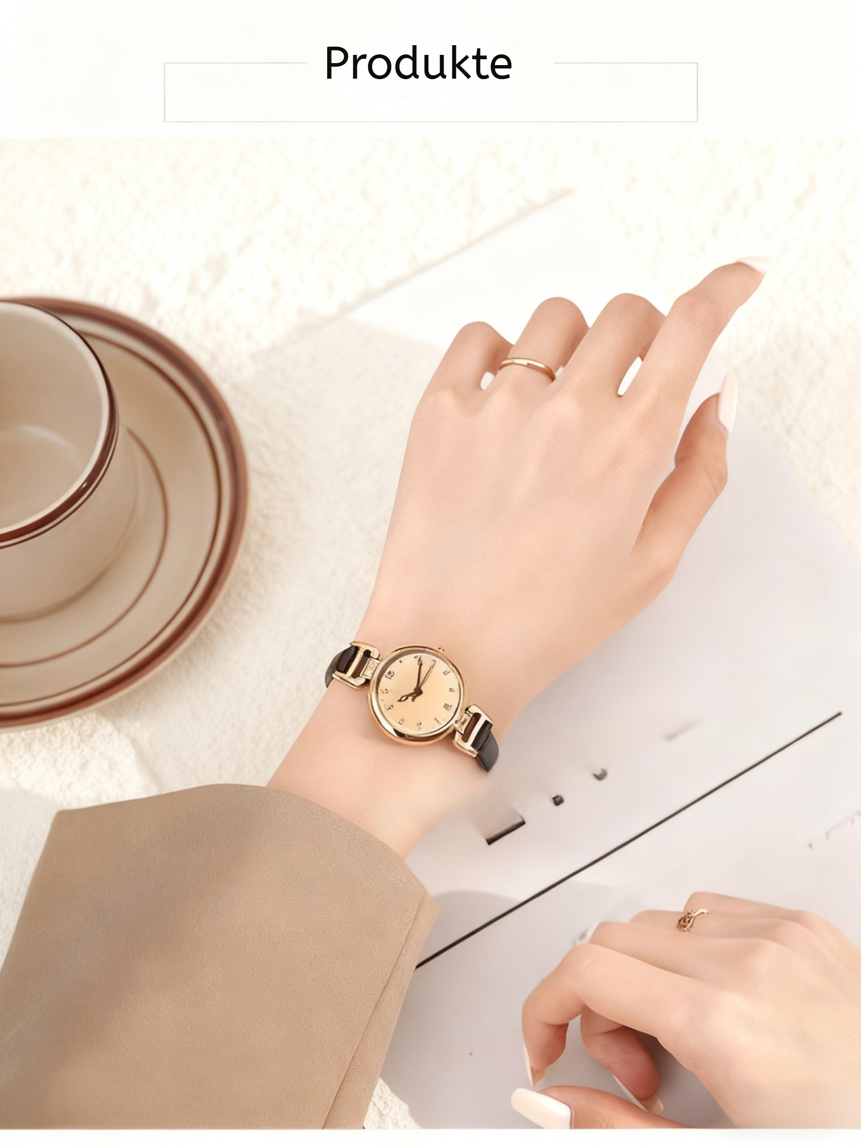 Stilvolle Damenarmbanduhr im Retro-Look