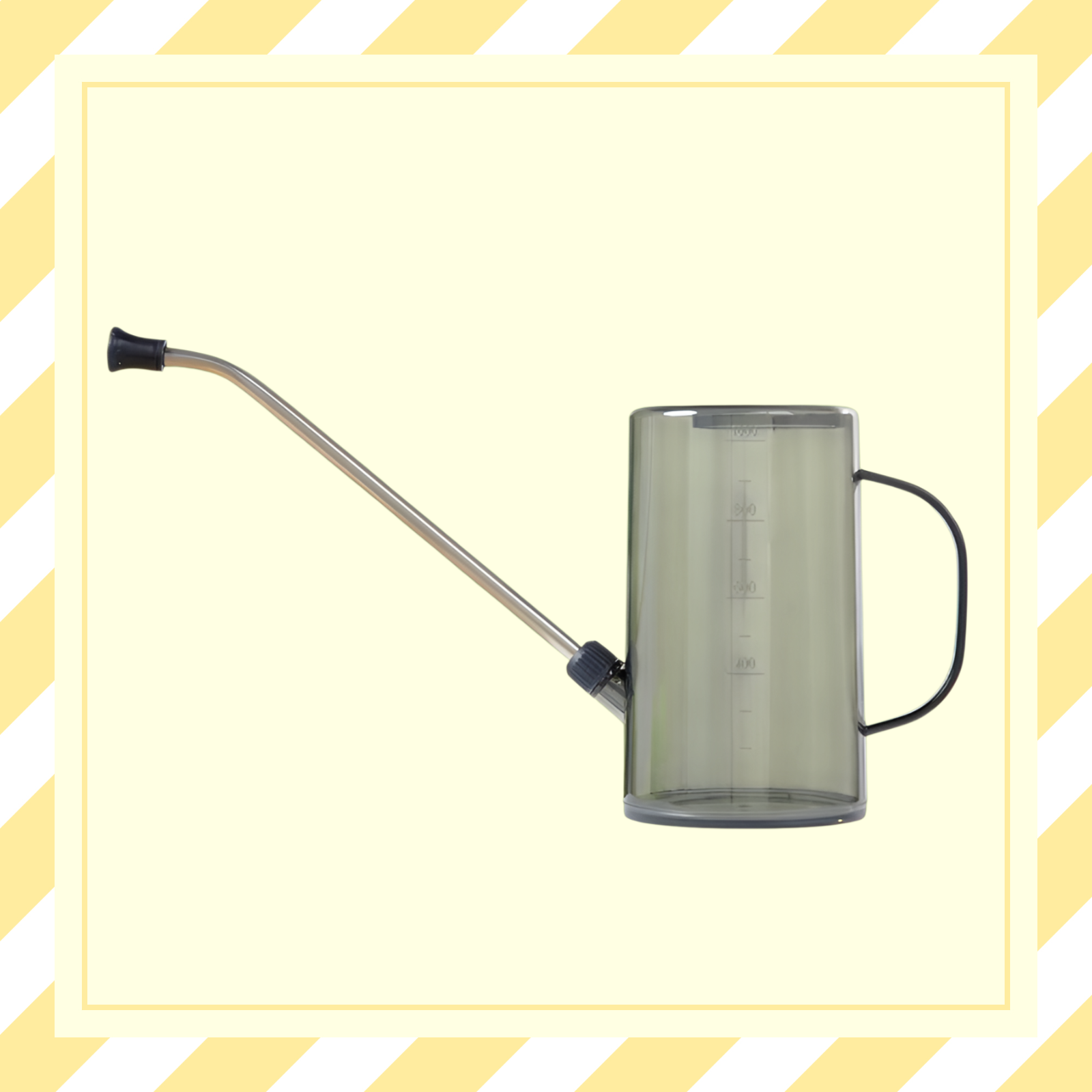 Stainless Steel Long Spout Watering Can with Scale for Home and Garden Use