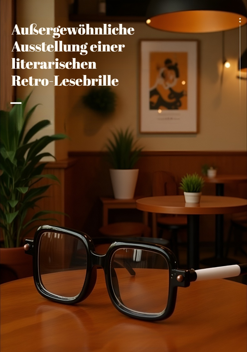 Handgefertigte deutsche Lesebrille für Herren – Vorderansicht