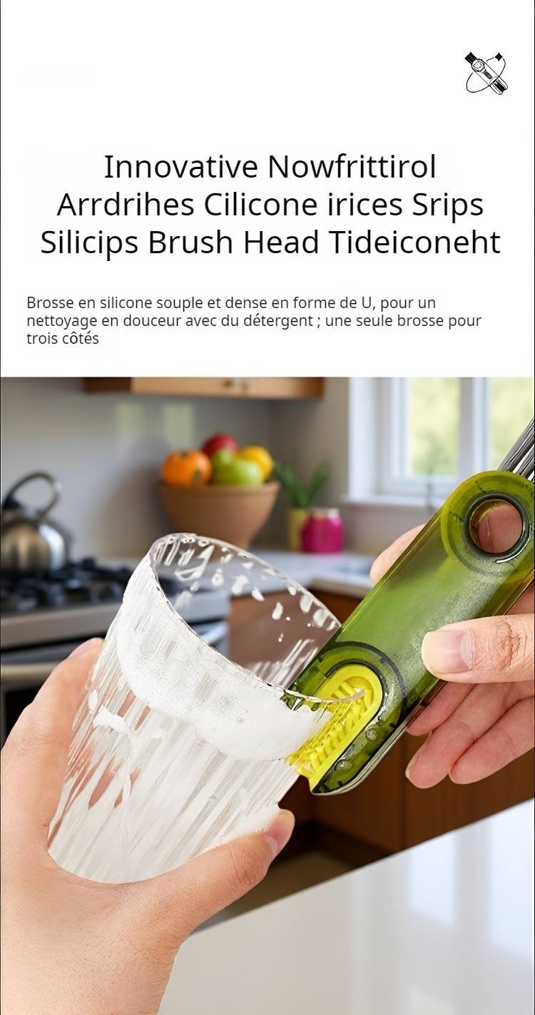 Outil de nettoyage pour tasse isotherme en forme de U