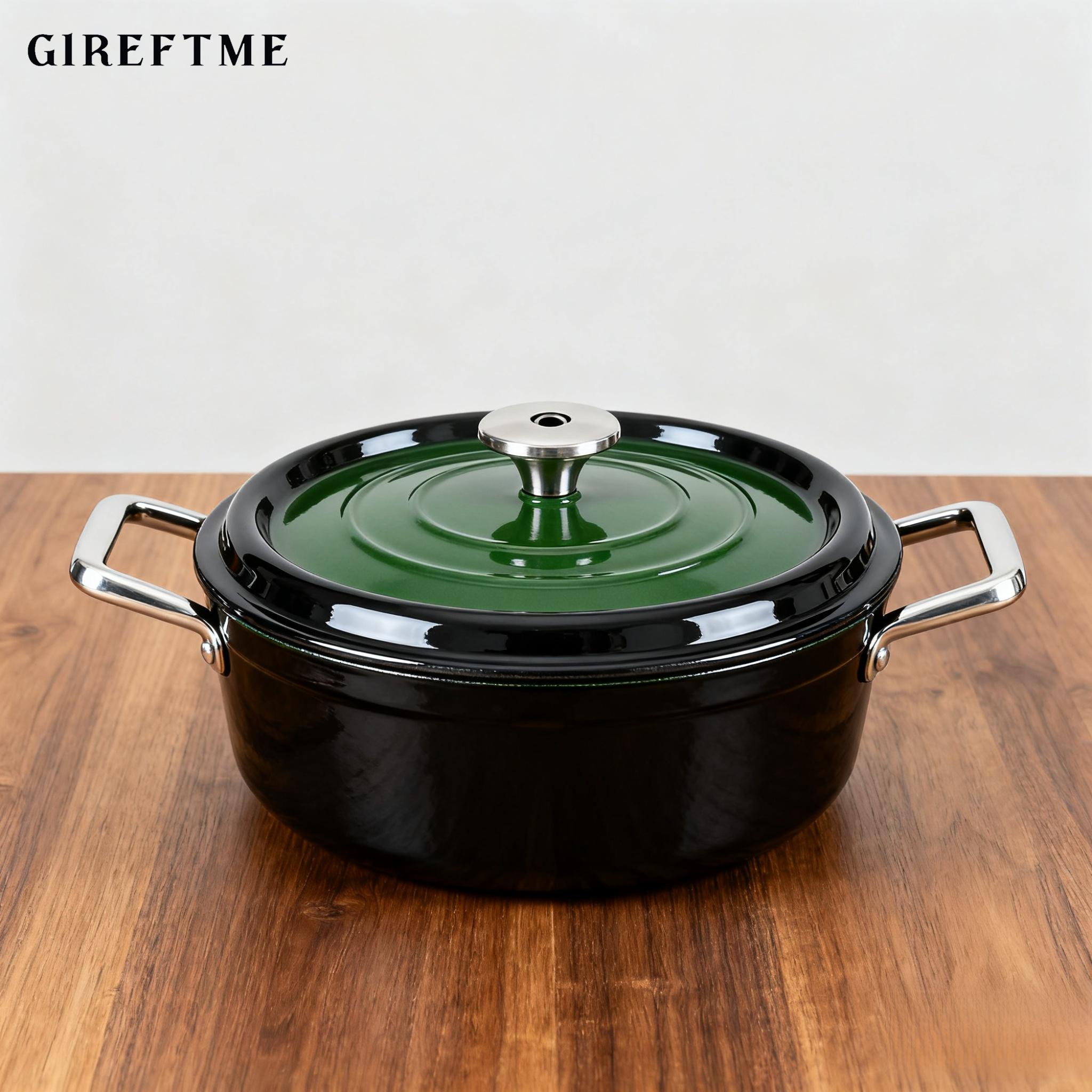 내열 티타늄 합금 스튜 냄비 전면 모습