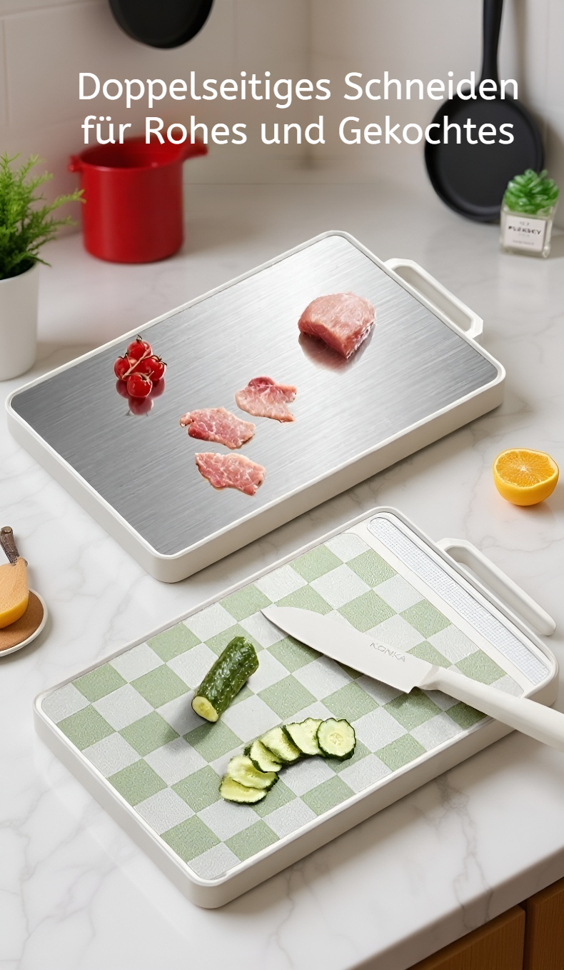 Doppelseitiges großes Schneidebrett für vielseitige Küchenanwendungen