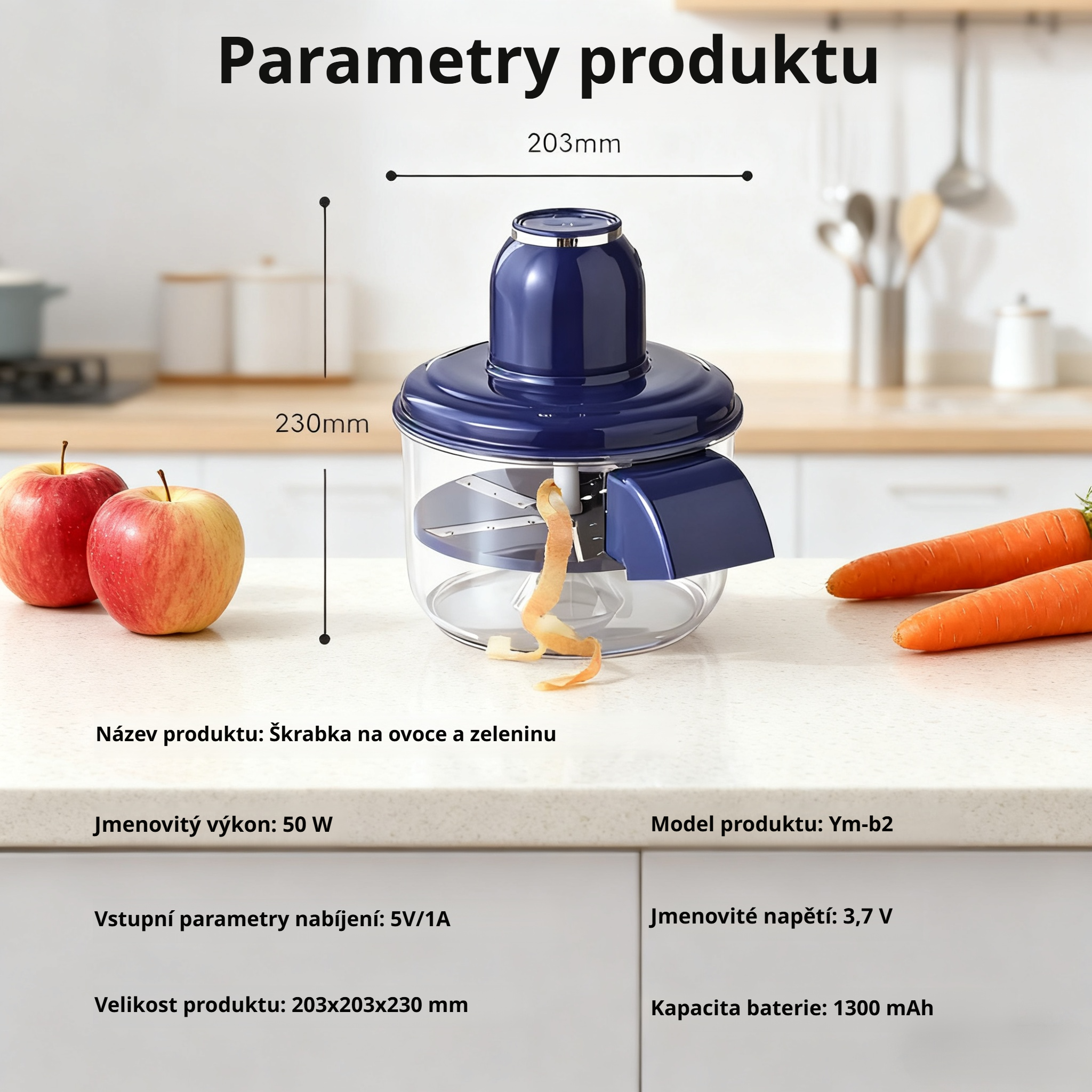 Domácí loupač hroznů s ergonomickým designem