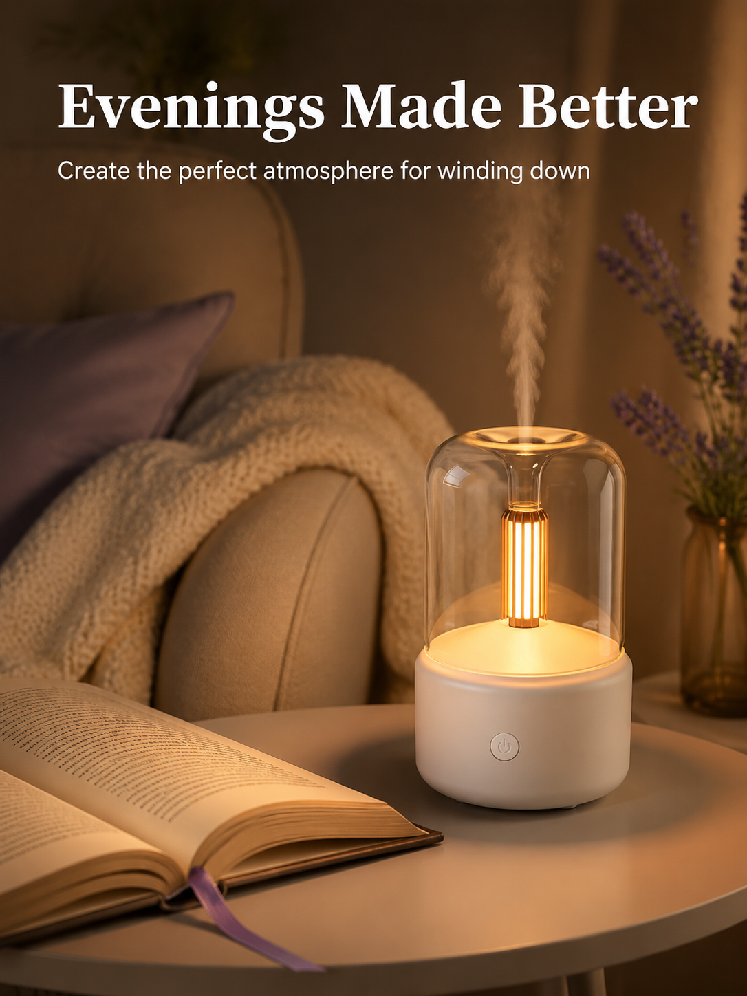 Aromatherapy candlelight diffuser for relaxation