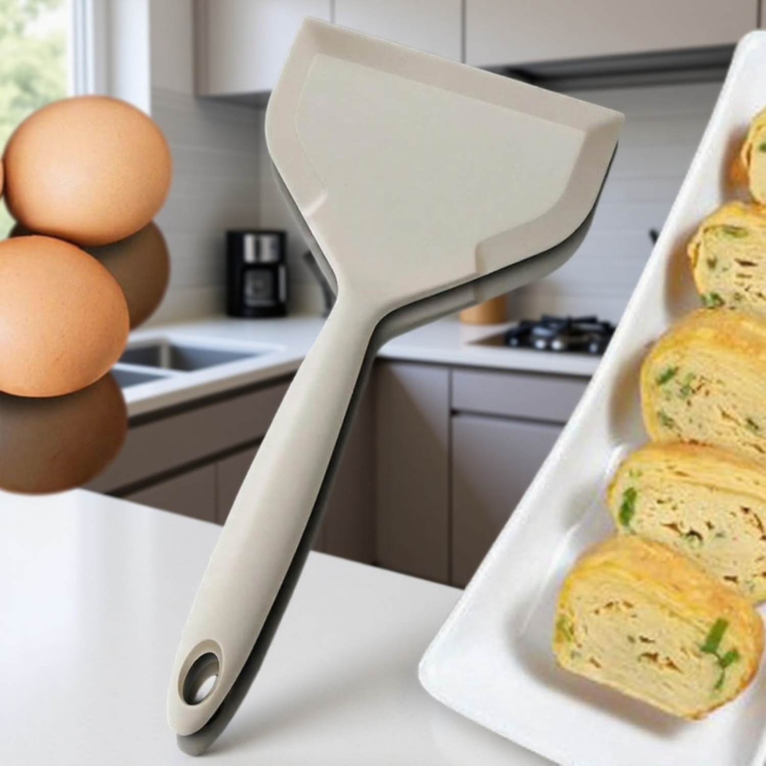 Design modern spatulă pentru tigaie largă