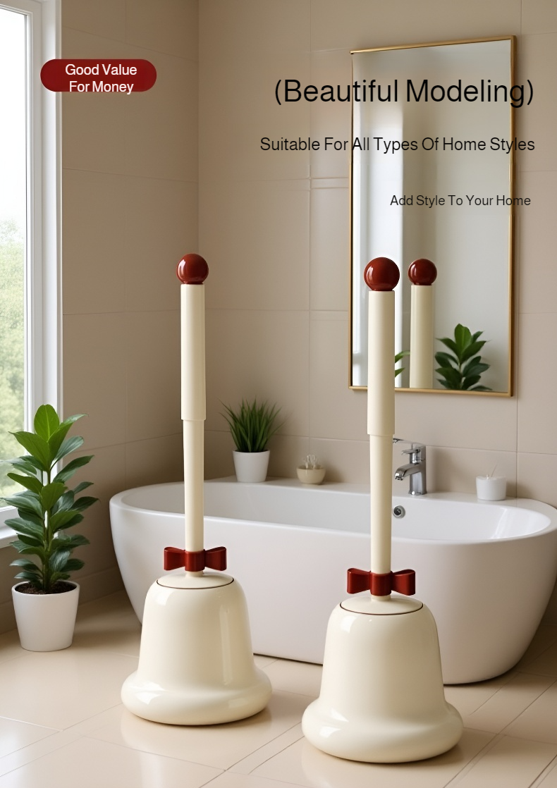 Compact toilet brush holder for organized storage
