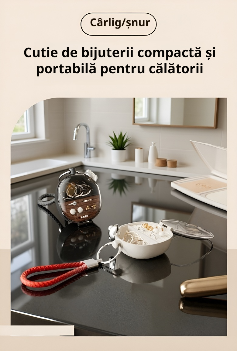 Cutie de depozitare pentru mini cercei exquisite - vedere frontală