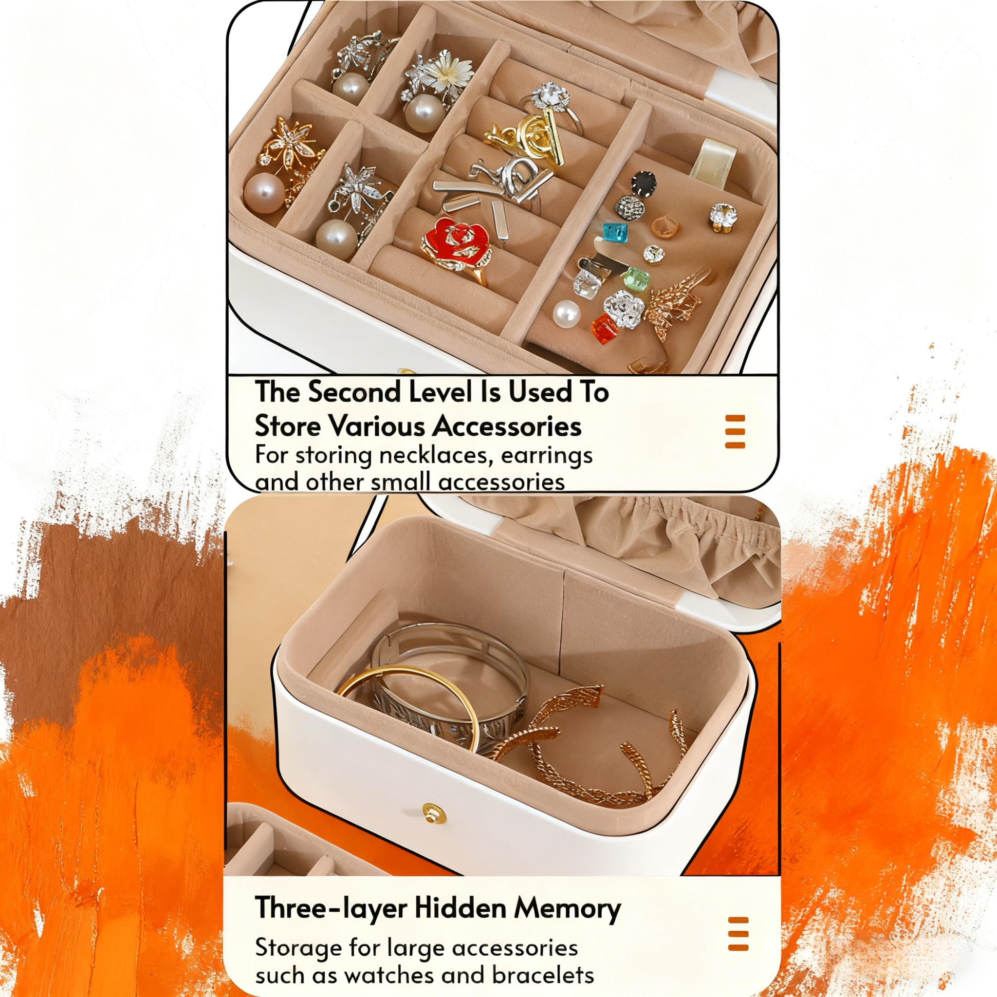 Lightweight jewelry box for easy carrying