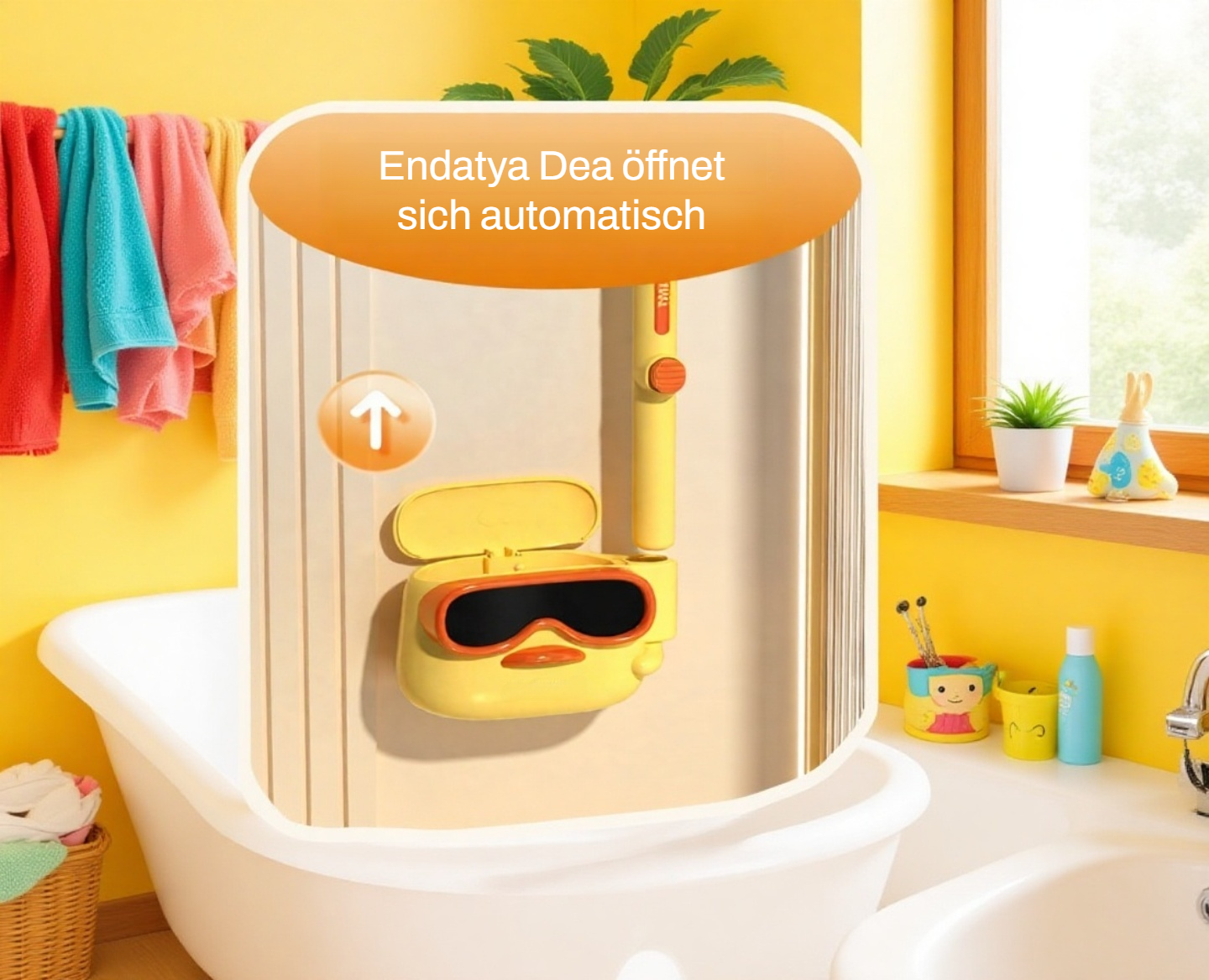 Platzsparende Toilettenbürste für den Haushalt