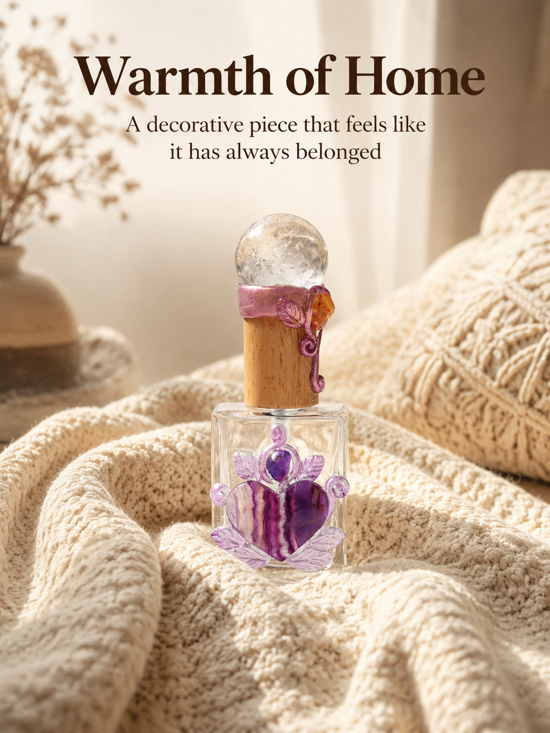 Sparkling crystal perfume bottle keepsake