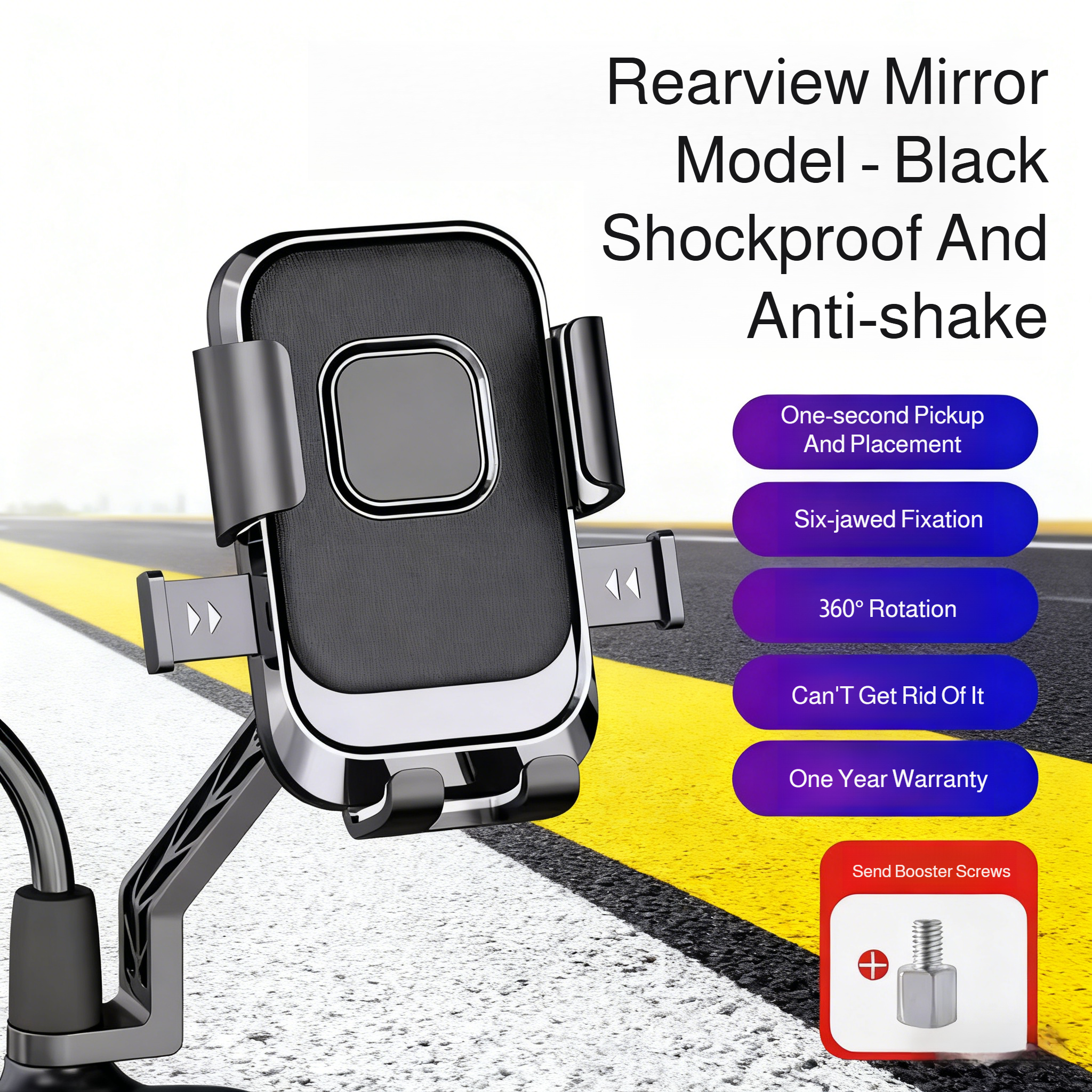 Universal phone holder for all bike types