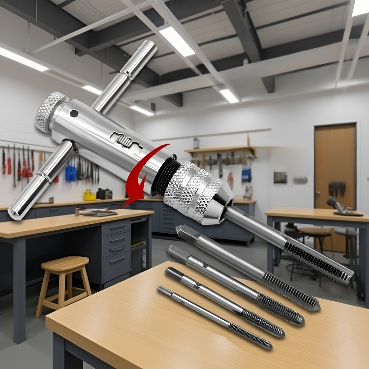 Llave profesional para machos de roscar en taller