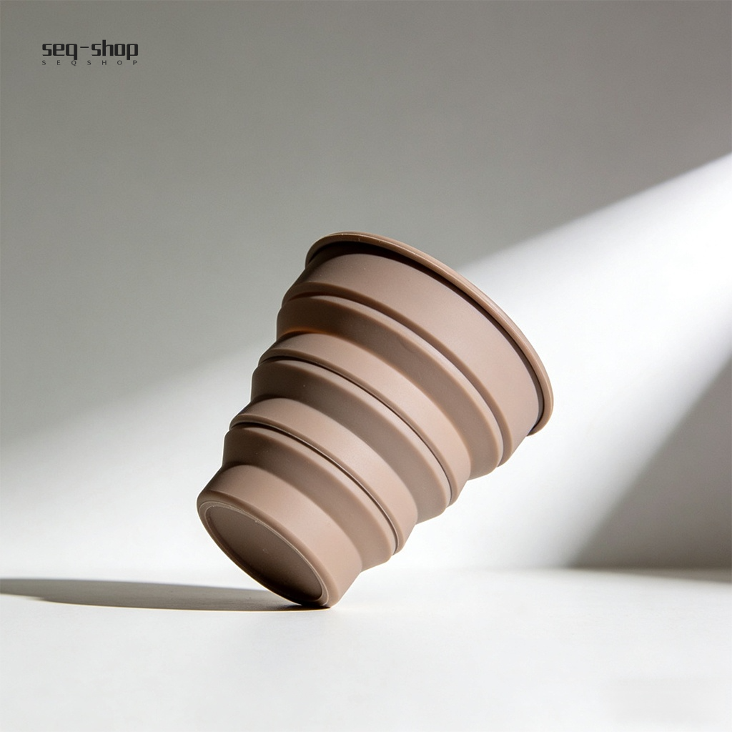 Portable Collapsible Telescopic Cup folded for easy storage