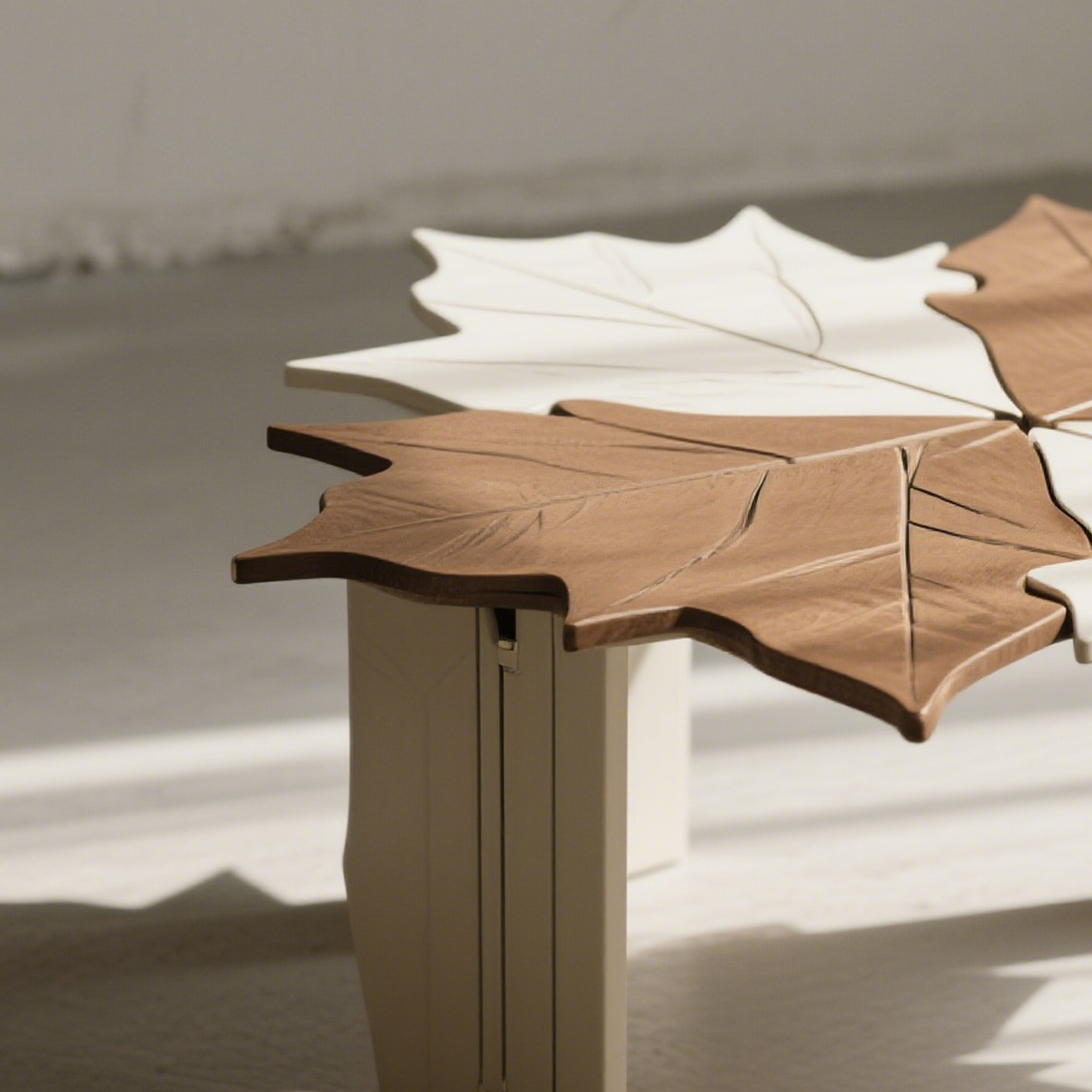 北歐風格葉片造型茶几設計細節