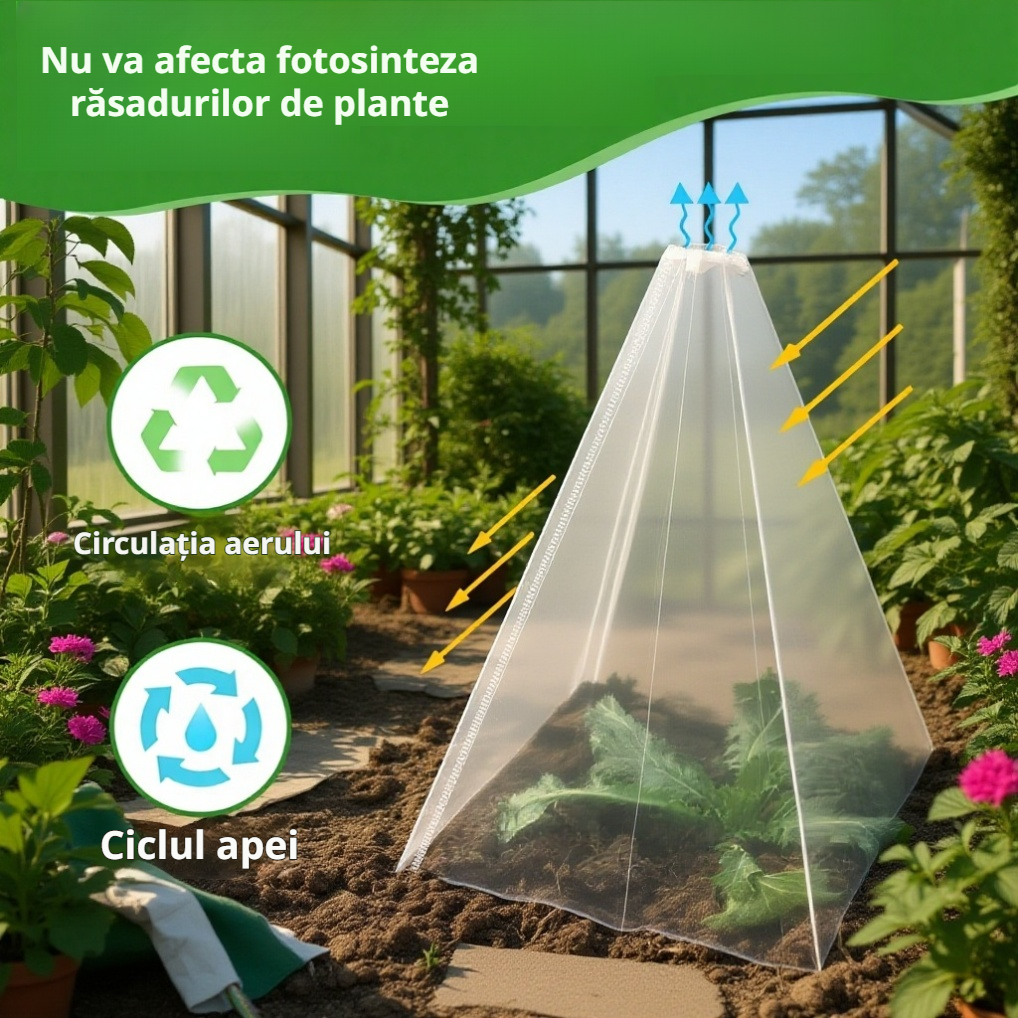 Set de dopuri pentru acoperirea răsadurilor în grădină