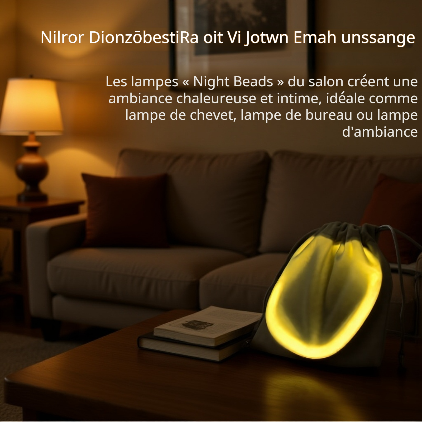 Miroir cosmétique portable avec LED ajustable