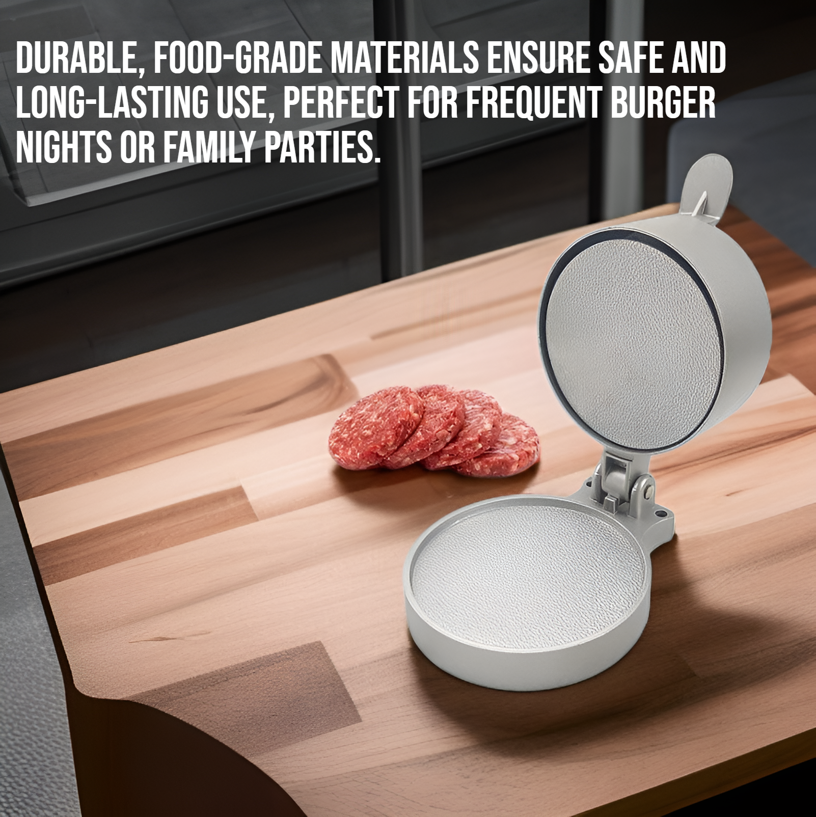 Mini Hamburger Patty Press for perfect burger shaping