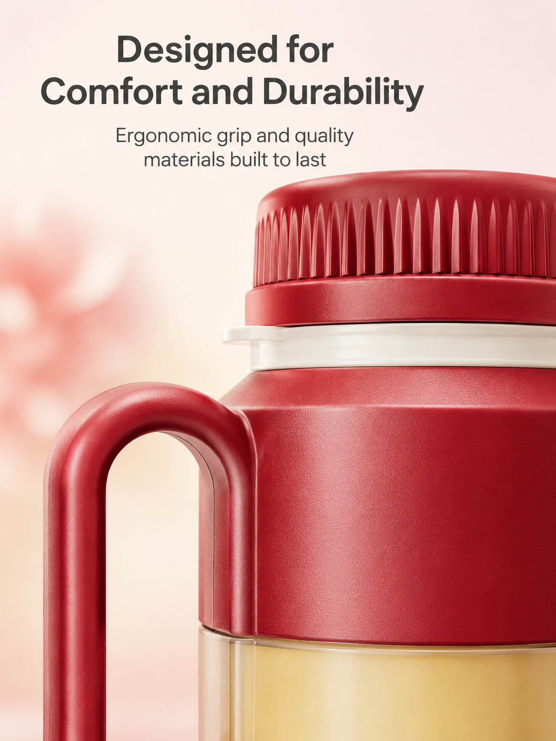 Travel-friendly extra-large juicer cup with USB charging