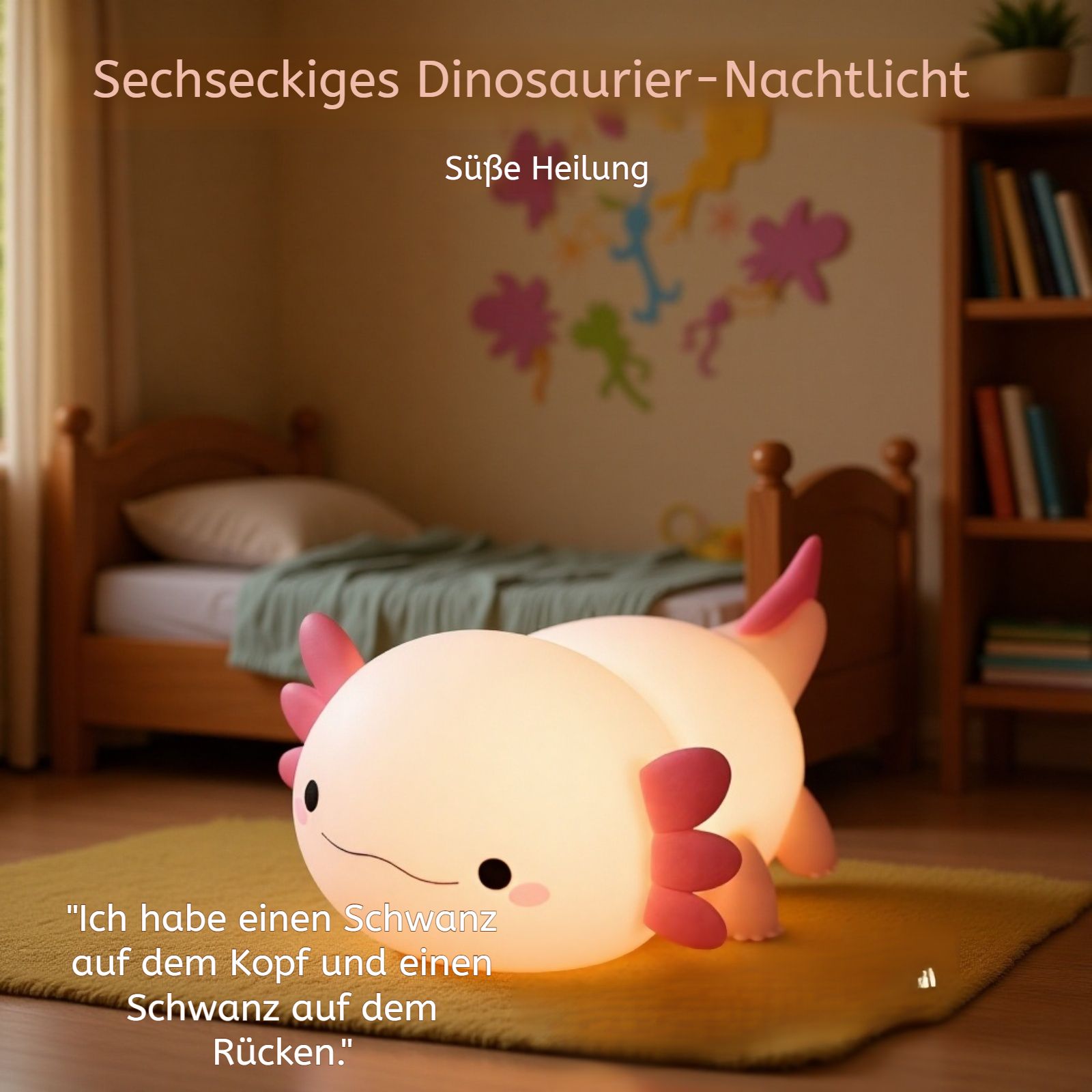 Sechseckiges Dinosaurier-Nachtlicht mit USB-Aufladung