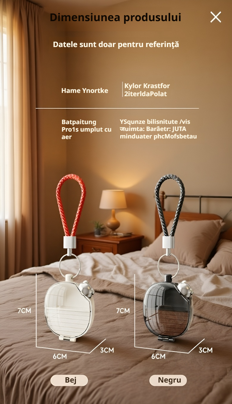 Interiorul cutiei de depozitare pentru organizarea cerceilor