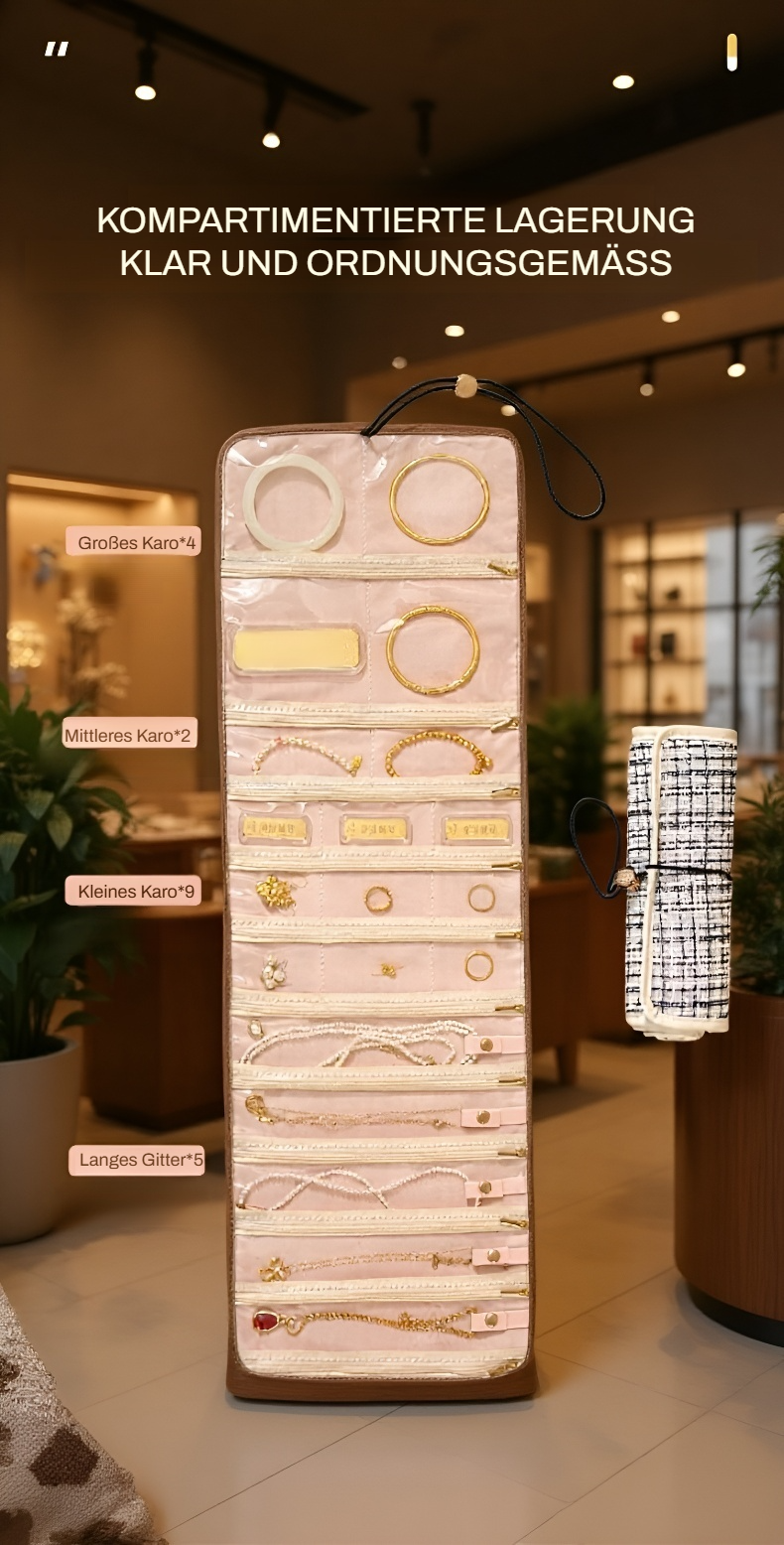 Elegante Schmucktasche für Reisen und Alltag im Chanel-Look