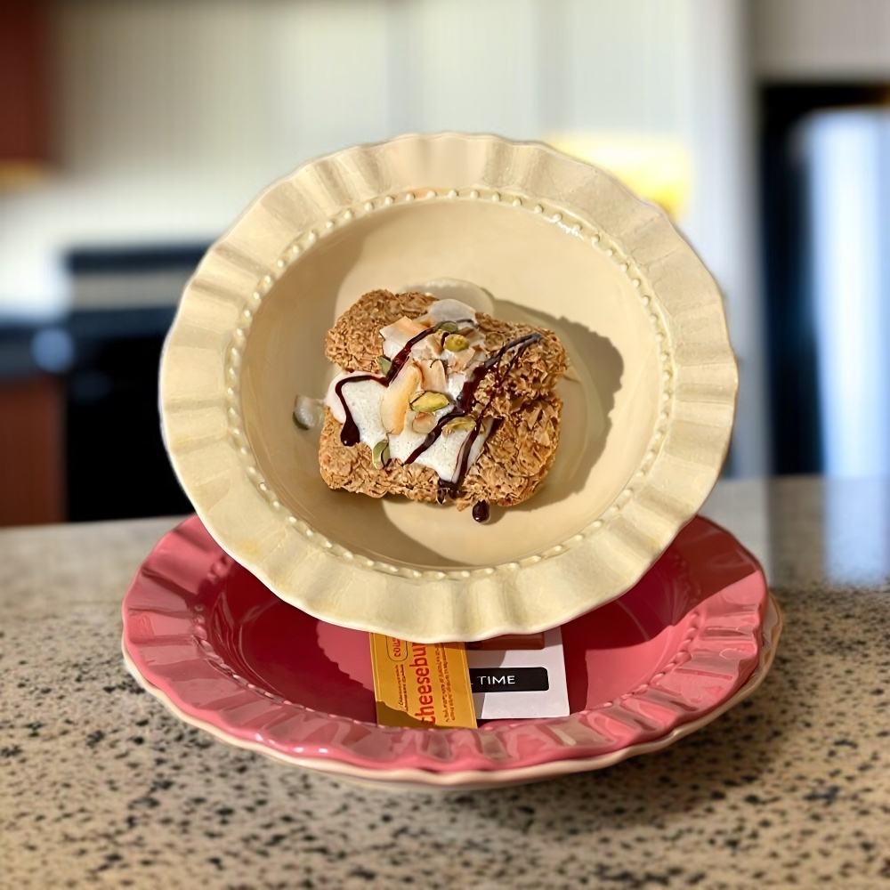 Three-Grid Ceramic Tableware Bowl Plate for Breakfast