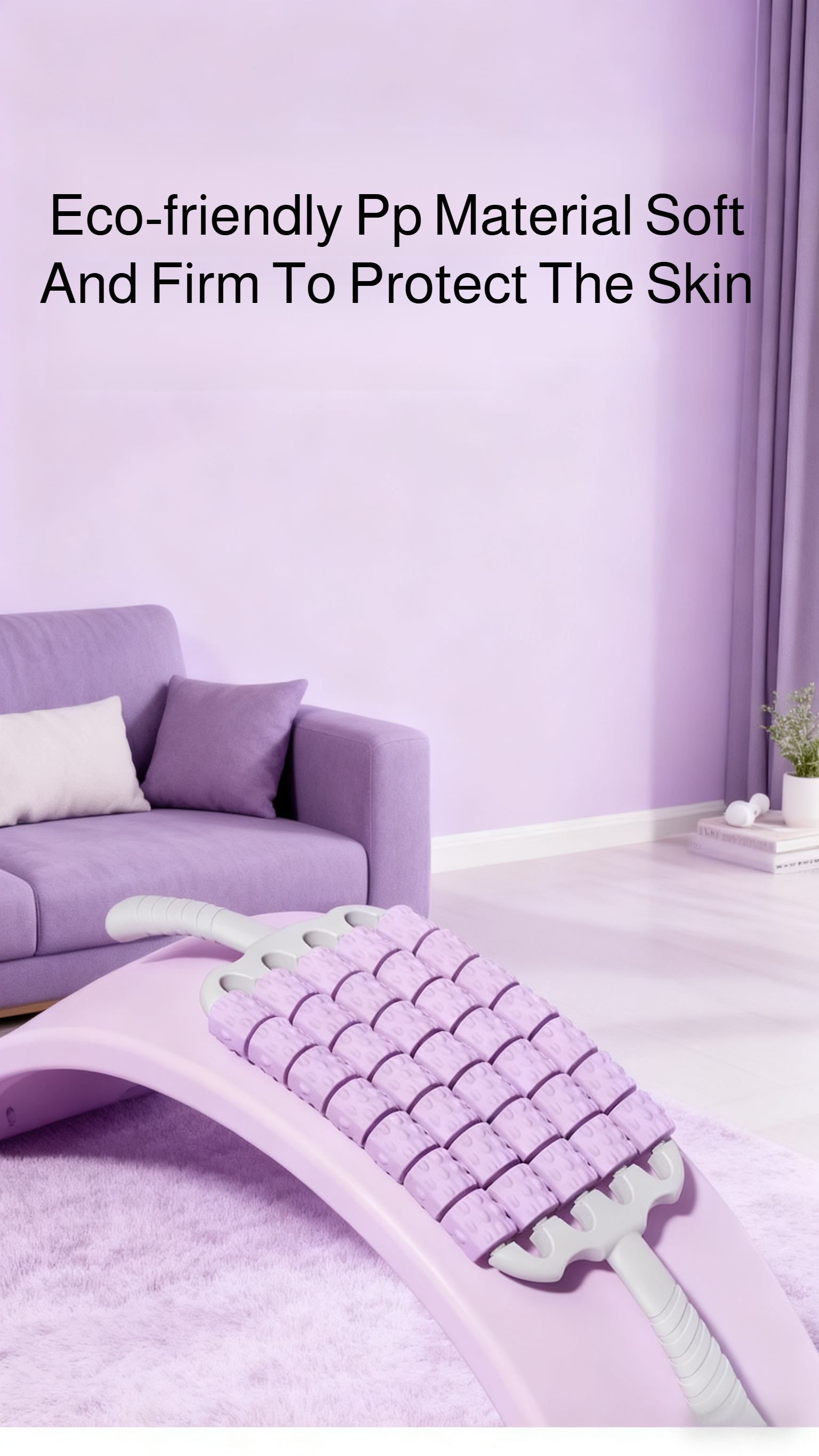 Close-up of Five-Row Yoga Roller Massage Stick texture