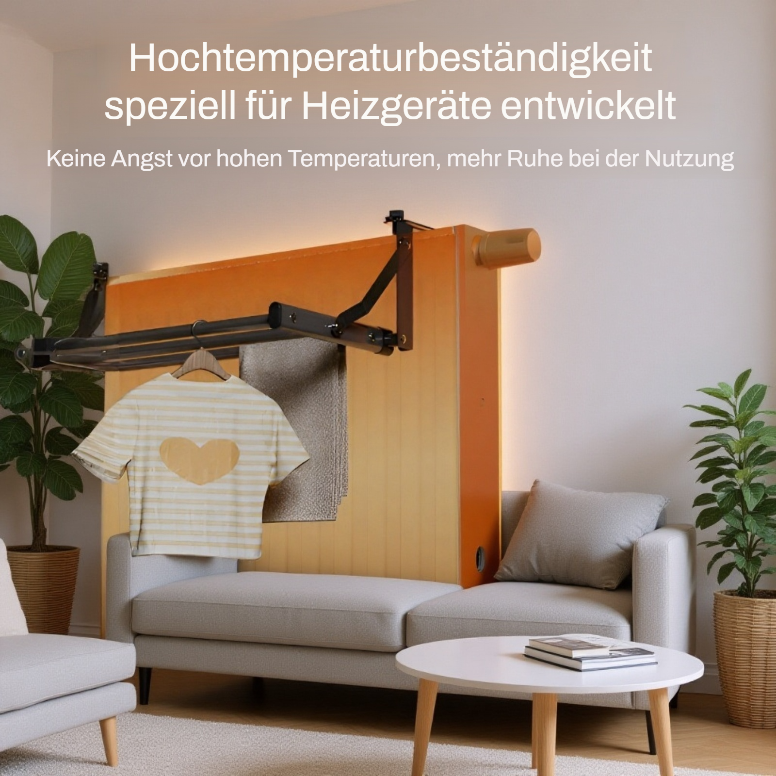 Heizkörper Wäscheständer mit zusammenklappbarem Design