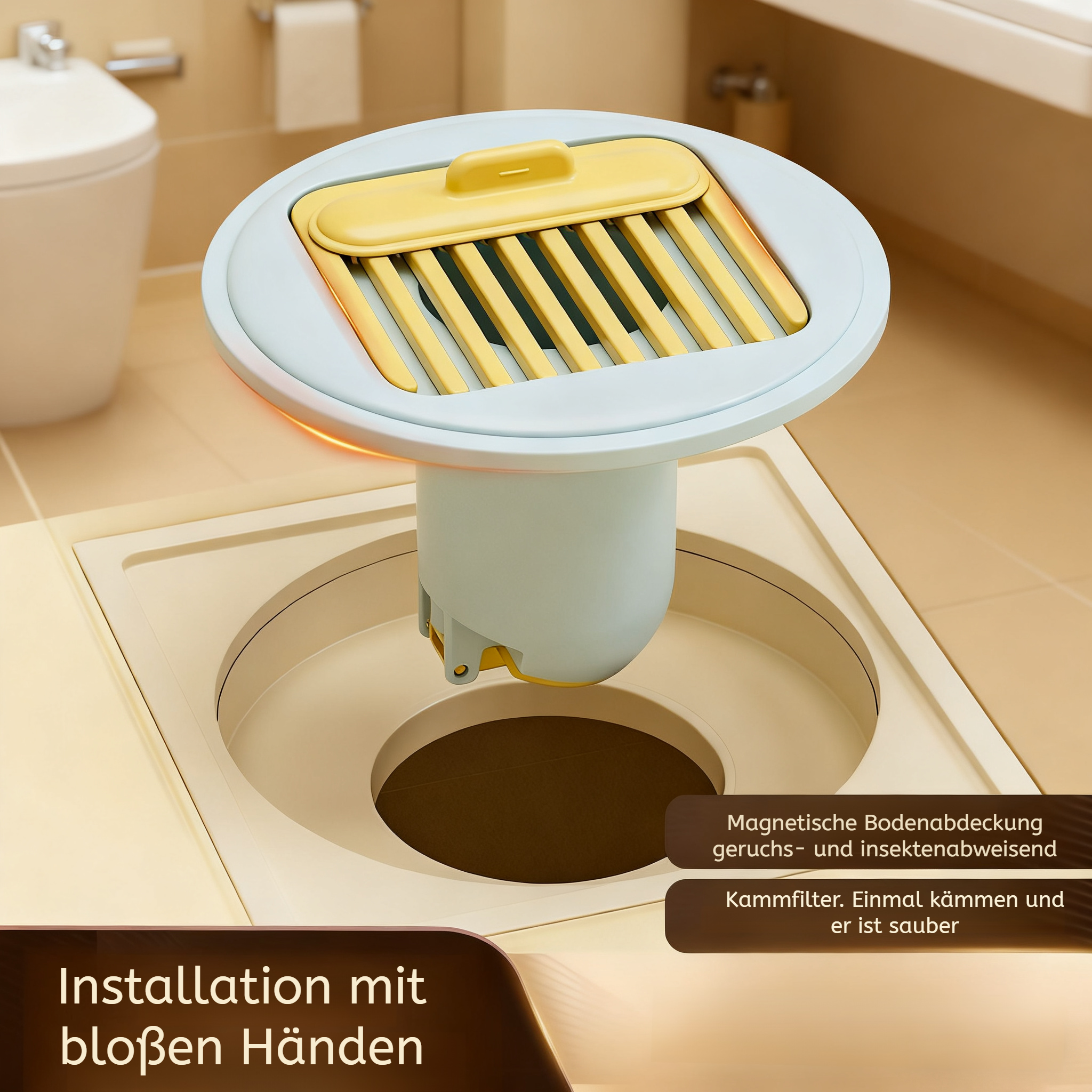 Kammfilter Geruchsverschluss für Bodenablauf