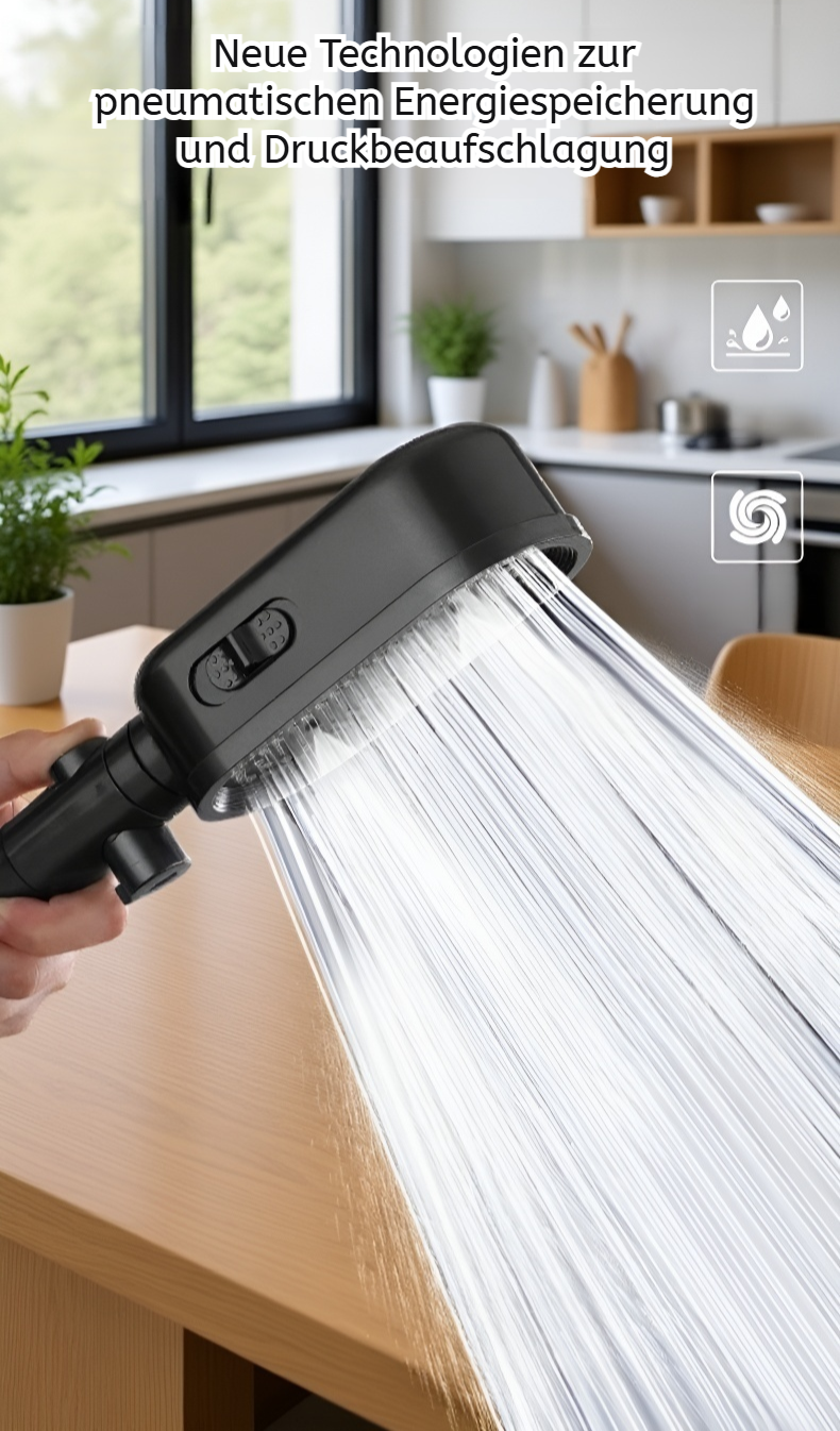 Einfache Installation des Duschkopf-Sets