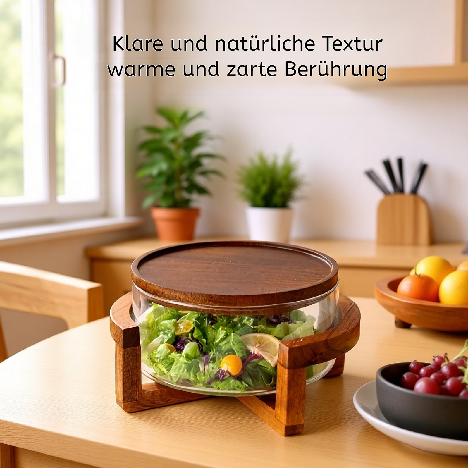 Servierteller aus Glas für Gemüse und Obst
