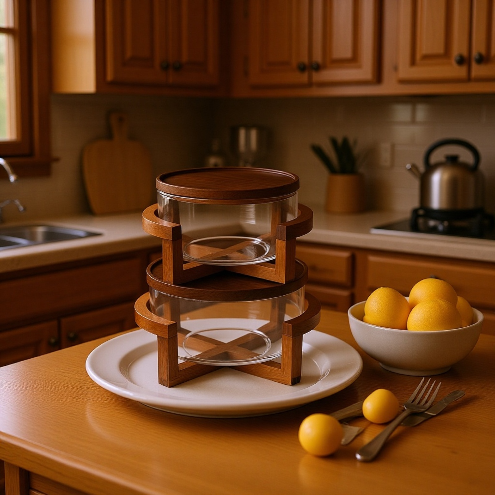 Hochwertiger Glas-Snackteller für das Wohnzimmer