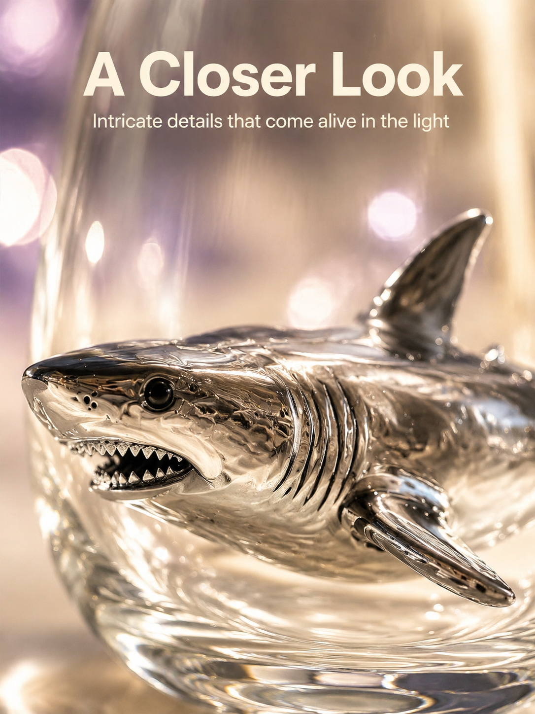 Unique marine-inspired glass ornament