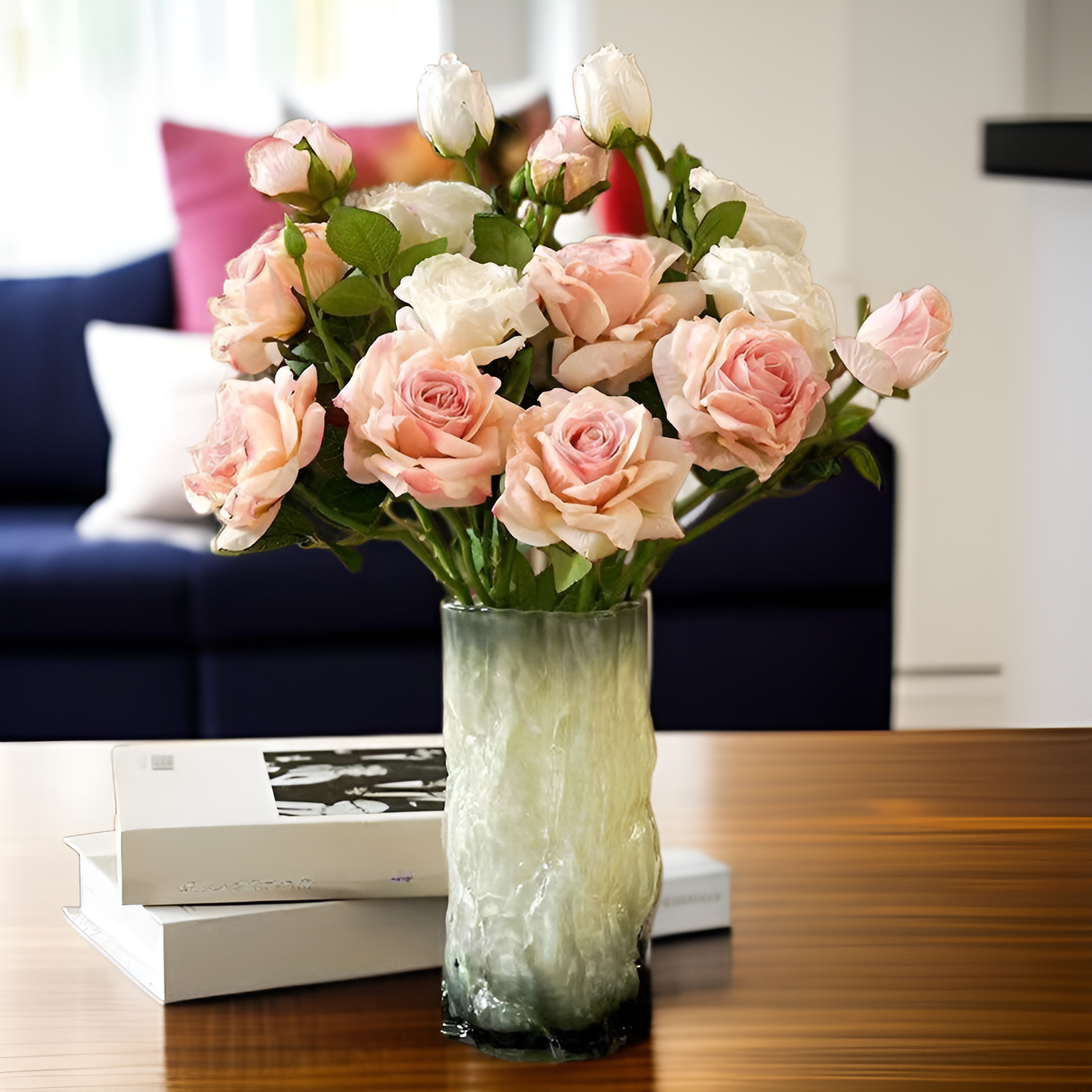 กุหลาบปลอมฝรั่งเศส สำหรับตกแต่งบ้านและสำนักงาน