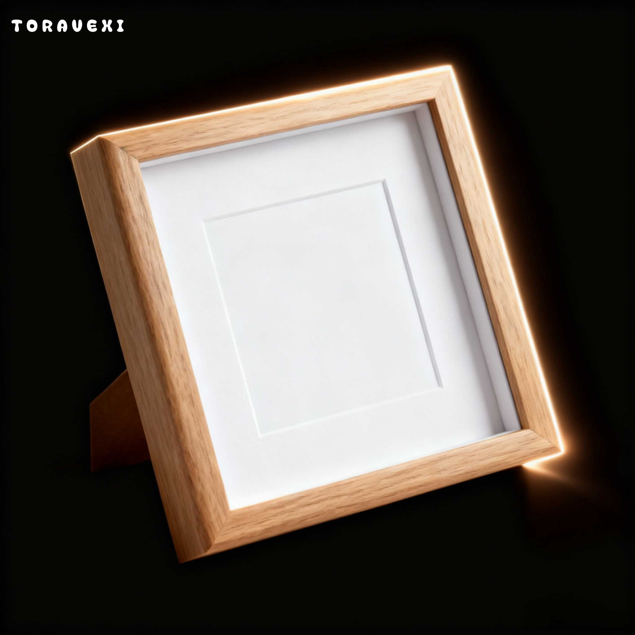 Großer 7 Zoll Luxus-Fotorahmenständer aus Holz im eleganten Design