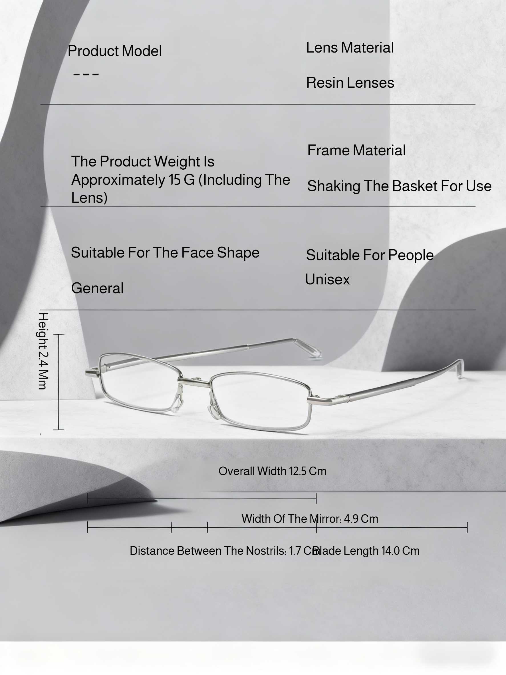 Protective eyewear for reading with durable foldable design