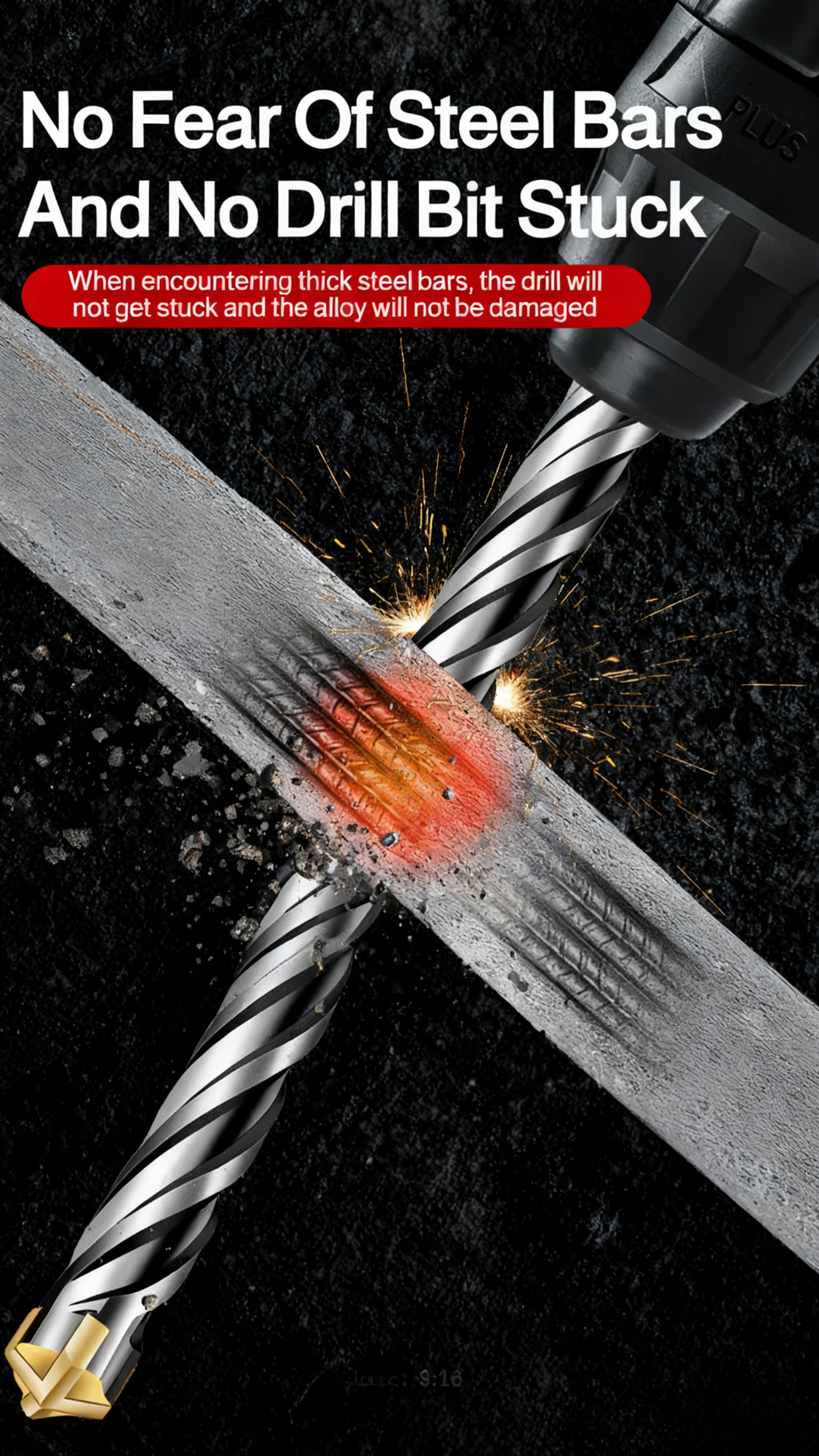 Phillips bit with anti-slip round handle