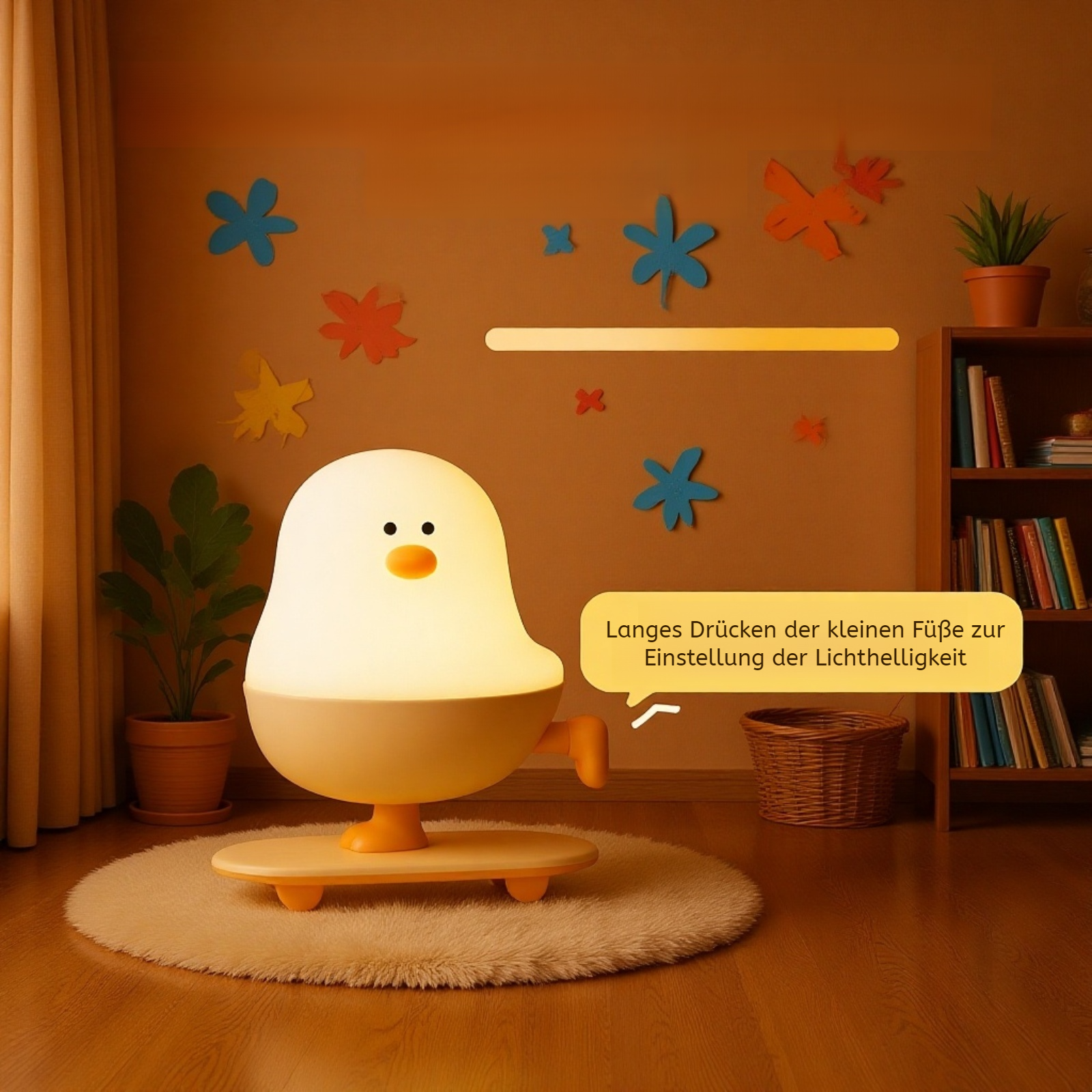 Stimmungsvolles Licht mit Cartoon Hühnchen Nachtlicht