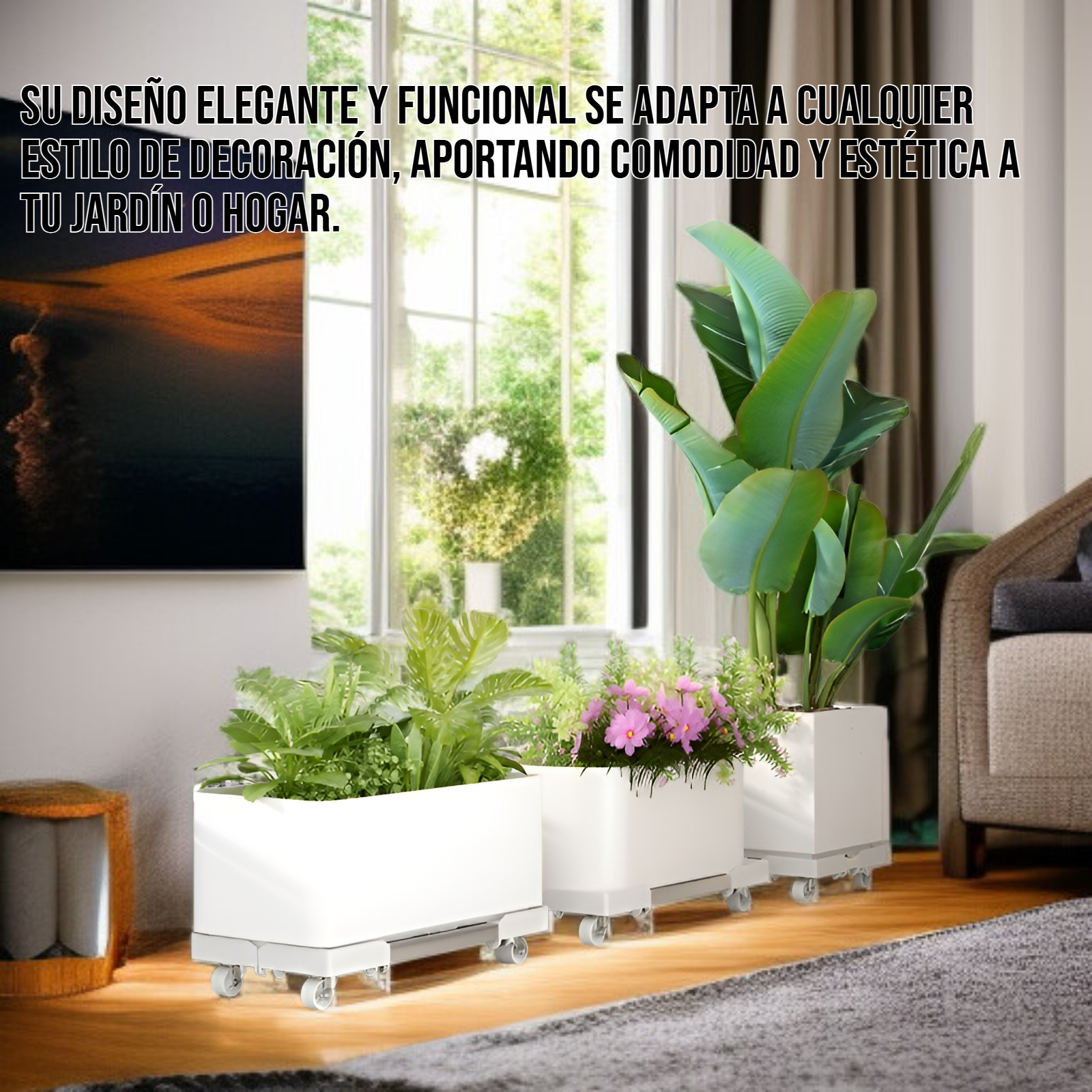 Base de la rueda de la maceta vegetal resistente