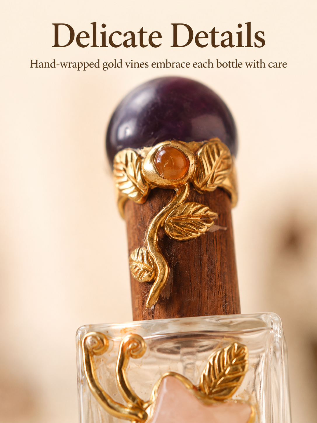 Handcrafted crystal perfume bottle gift ornament