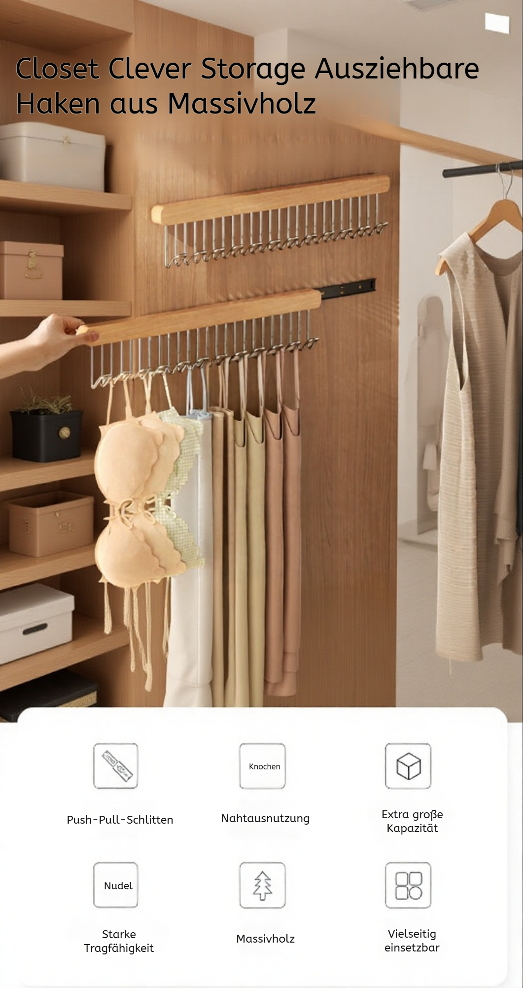 Multifunktionaler Wellenhaken-Kleiderbügel für Unterwäsche und Westen