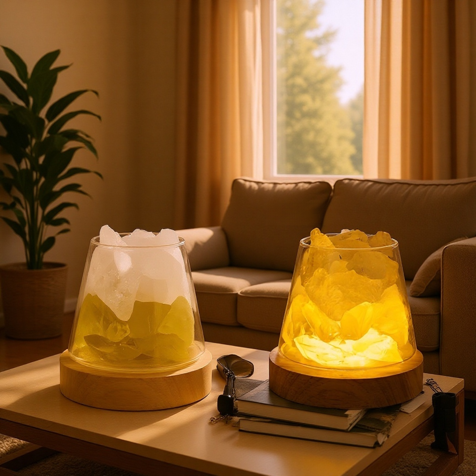 Stylish indoor diffuser with gentle illumination