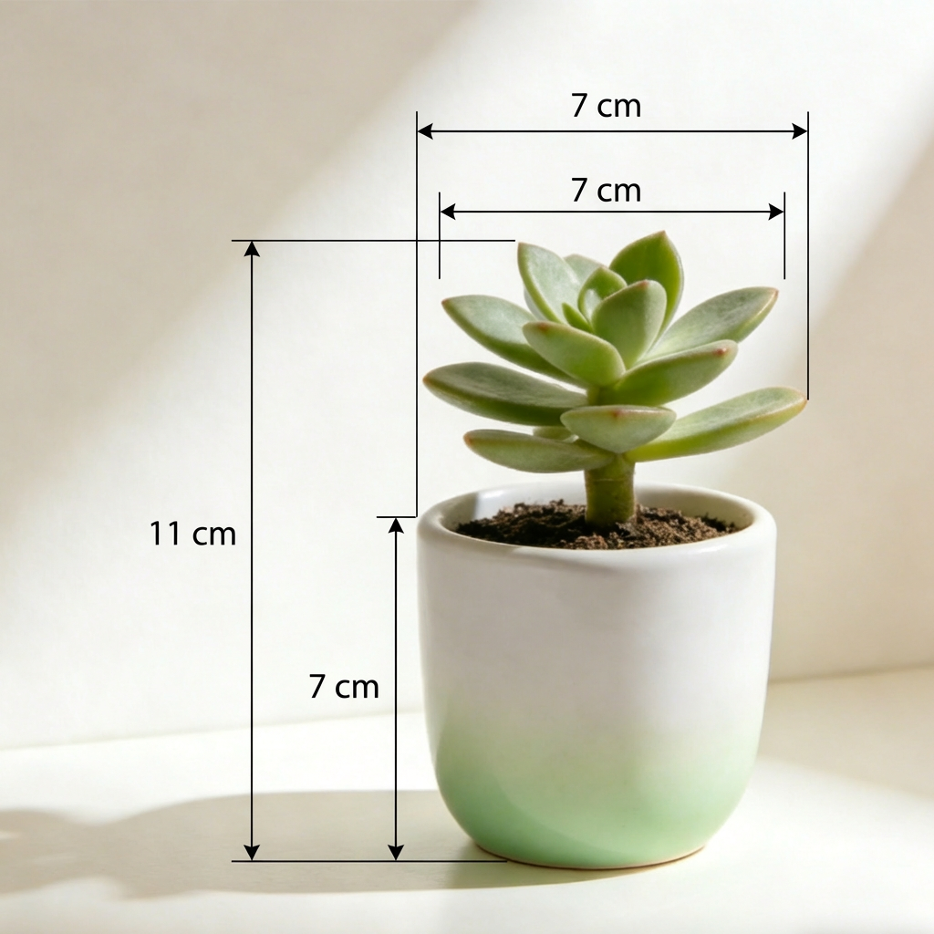 Stylowa doniczka dekoracyjna na stole jadalnym