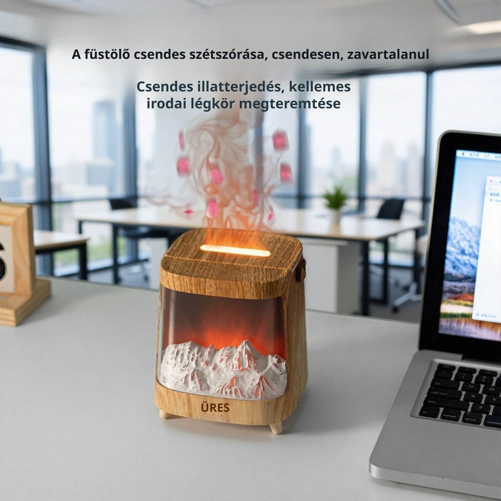 Modern dizájnú aromadiffúzor hálószobai használatra