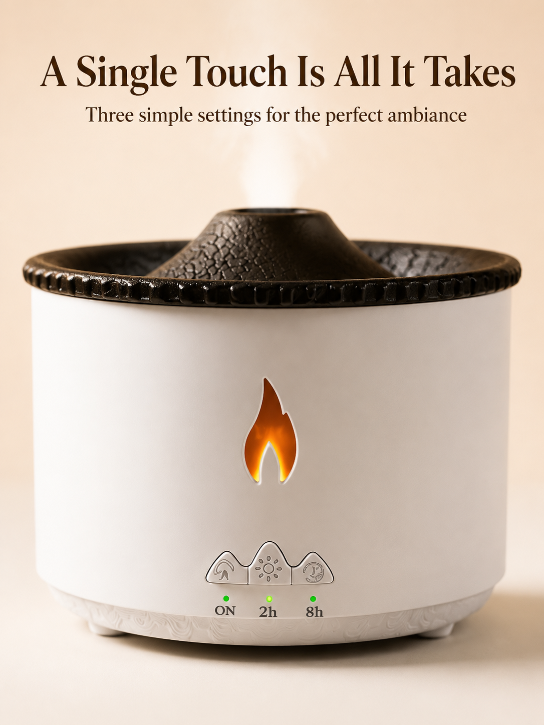 Aromatherapy diffuser with LED flame lights