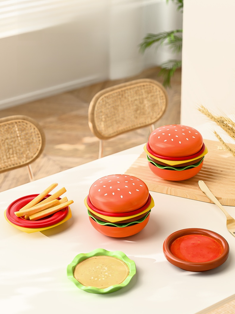 Cute cartoon ceramic dish for kitchen