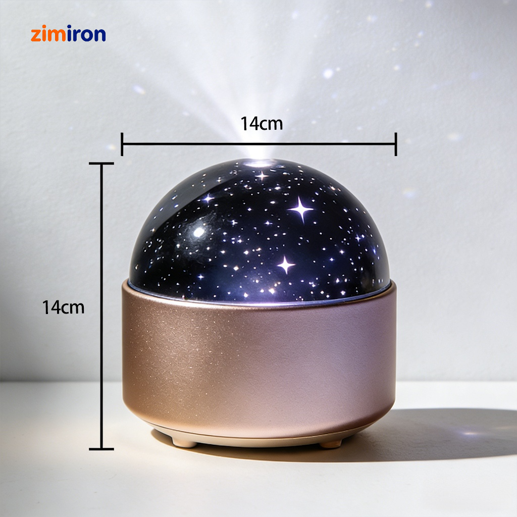 Magical galaxy patterns projected by the night light lamp